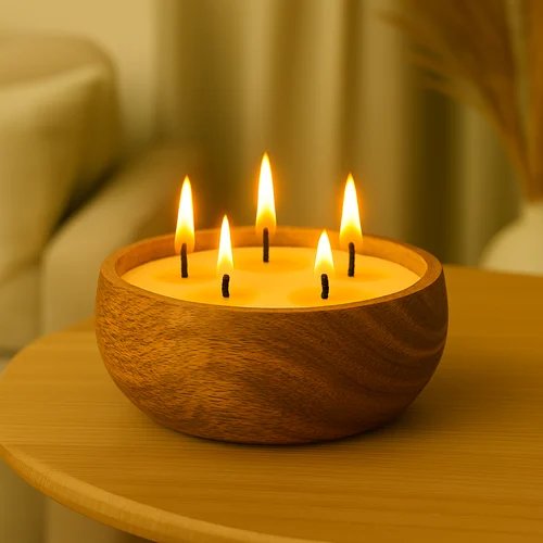 Wooden Urli Candle